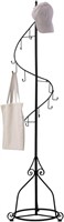 Mygift Black Metal Coat Hanger Stand With 14