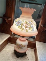 Victorian floral lamp