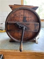 Antique butter churn and paddle