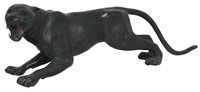 Lg. Bronze Panther Sculpture
