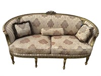 ROUNDED FRENCH GOLD SOFA