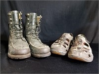Men's Sandals (10) & Cabela's Boots (11.5D)