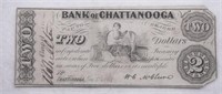 1863 BANK OF CHATTANOOGA 2 $ BILL VF