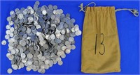 11 Lb. Bag of NO DATE Buffalo Nickels