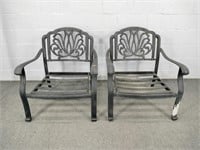 2x The Bid Aluminum Patio Chairs
