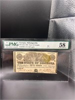 1864 Milledgeville, Georgia 50 Cent Note