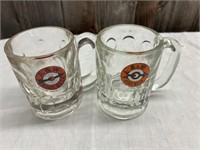 VINTAGE LOT OF 2 A&W GLASS MUGS