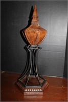 Large Marbel & Wrought Iron Finial 21 x 9