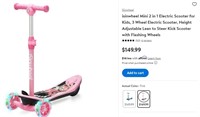 W9745 Mini 2 in 1 Electric Scooter for Kids Pink