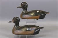 F. Turner Pair of Bluebill Duck Decoys, Long