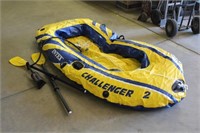 Intex Challenger 2 Inflatable Raft w/Pump & (2)