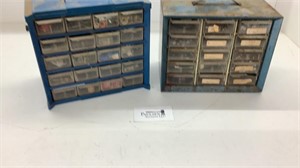 Small bolt bins with contents