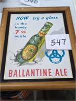 Balantine Ale Framed Advertisement