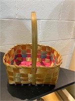 PINK AND BLUE MI'KMAQ BASKET