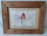 Cardinal Watercolor Painting By Joan Butler