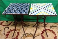 2 MOSAIC TOP END TABLES