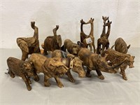 13 Mohazo Ethnic Spirit Wood Carved Animals