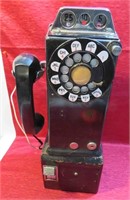 Vintage Rotary Dial Payphone Metal Telephone OLD
