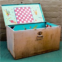 Vintage Tin Litho Toy Box (Toy Chest ) Spacemaster