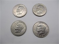 3-1971 & 1-1972 Eisenhower Silver Dollars