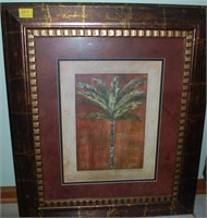 PALM TREE PRINT - FRAMED AND MATTED