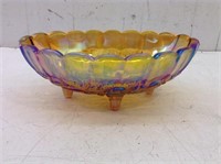 Nice Footed Carnival Candy Dish   Has a Small