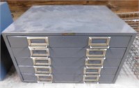 Asca Steelmaster 5 drawer metal card cabinet,