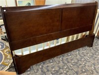 Cherry King Size Bed (W/ Rails)