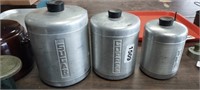 VINTAGE CENTURY ALUMINUM CANISTER SET