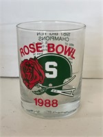 Michigan State Rose Bowl 1988 Glass