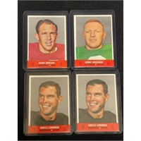 (4) 1968 Topps Stand Ups Football Cards Nice