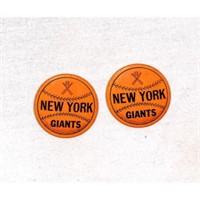(2) 1950's Ny Giants Buttons