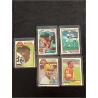 (5) 1970's-80's Topps Football Rookies