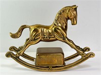 Large Solid Brass Musical Rocking Horse (Heavy)