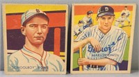 2 1935 Diamond Stars Baseball Cards Rowe & Owen