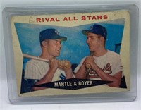 1960 topps Rival All stars Mantle & Boyer