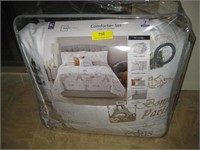 King Size Comforter Set Parisan Theme