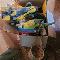 Parrot, toys and more