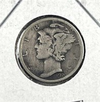 1920-D Mercury Silver Dime, US 10c Coin