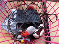 Basket with electronics