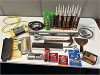 Lot of Tools, Sealant and Extension Cords