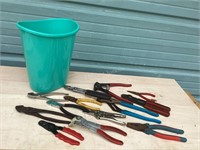 Basket of Pliers, Wrenches & More