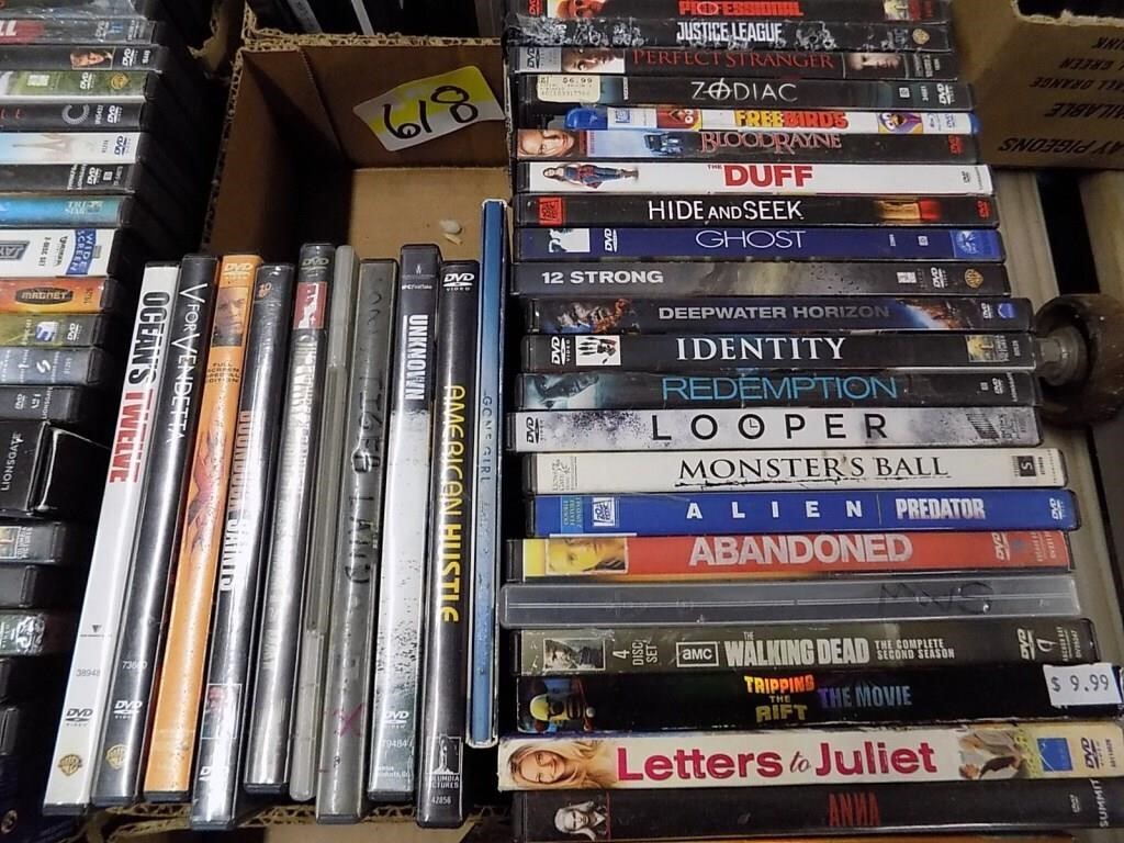 BOX LOT OF DVD'S