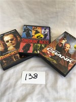Three DVD movies suspense rated R