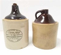 2 stoneware jugs including advertising Griesel