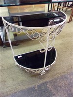 Wrought Iron and Glass Patio Table
