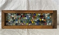 Wood Frame of Marbles