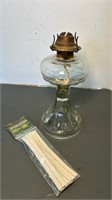 Oil lamp and replacement wicks