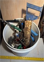 Bucket of misc tools. As is see pics