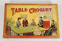 ANTIQUE MILTON BRADLEY TABLE CROQUET SET